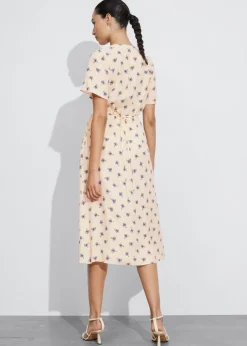 Hot & Other Stories Flutter-Sleeve Midi Dress