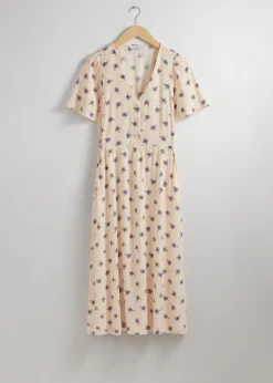 Hot & Other Stories Flutter-Sleeve Midi Dress