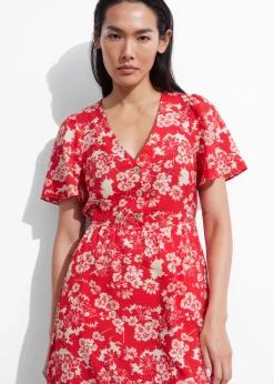 Hot & Other Stories Flutter-Sleeve Midi Dress