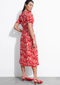 Hot & Other Stories Flutter-Sleeve Midi Dress