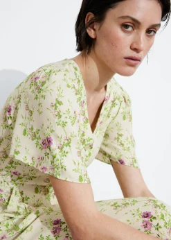 Hot & Other Stories Flutter-Sleeve Midi Dress