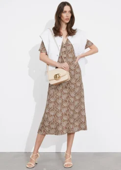 Hot & Other Stories Flutter-Sleeve Midi Dress