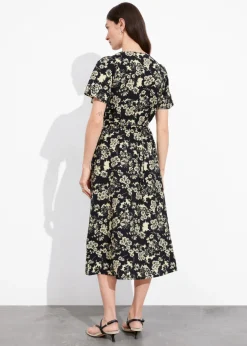 Hot & Other Stories Flutter-Sleeve Midi Dress