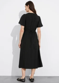 Hot & Other Stories Flutter-Sleeve Midi Dress
