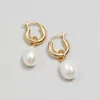 Cheap & Other Stories Freshwater Pearl Hoops 18-karat Gold