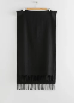 Flash Sale & Other Stories Fringed Wool Blanket Scarf