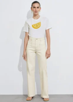 Fashion & Other Stories Fruit-Motif Crewneck T-Shirt White