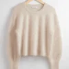 Cheap & Other Stories Fuzzy Knit Sweater Beige