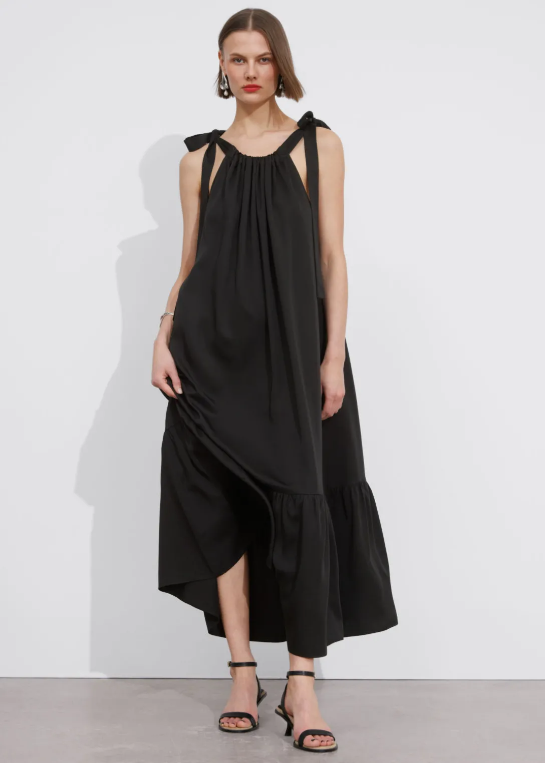 Outlet & Other Stories Gathered Sleeveless Midi Dress