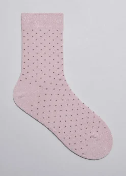 Clearance & Other Stories Glitter Jacquard Socks Pink