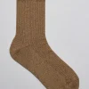 Store & Other Stories Glitter Rib Knit Ankle Socks Beige Glitter