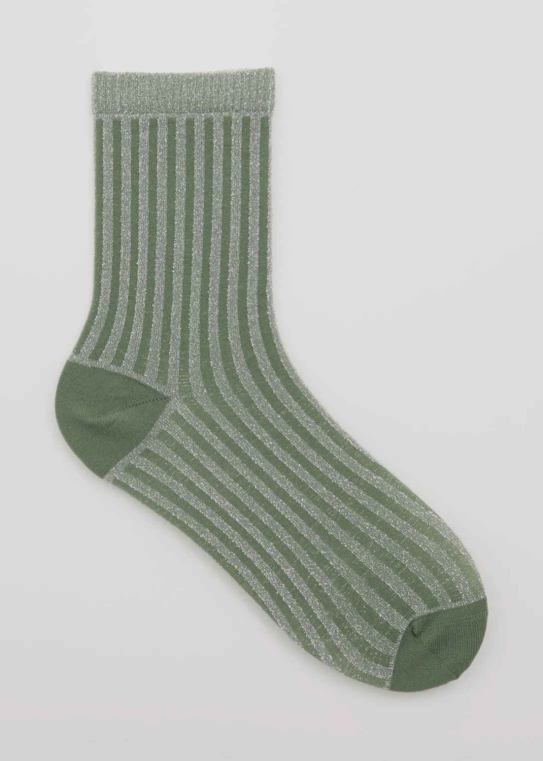 Clearance & Other Stories Glitter Rib Socks Jade