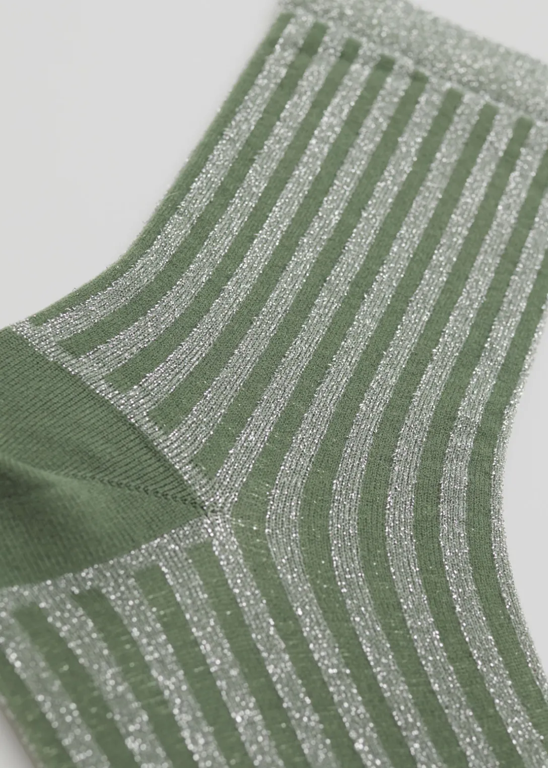 Clearance & Other Stories Glitter Rib Socks Jade