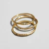 Outlet & Other Stories Hammered Ring Set Gold