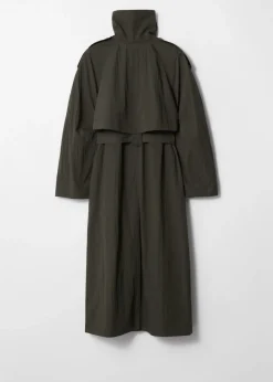 Best Sale & Other Stories High-Collar Trench Coat Green