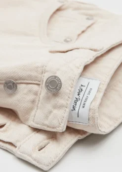 Discount & Other Stories High-Waist Denim Shorts Light Beige