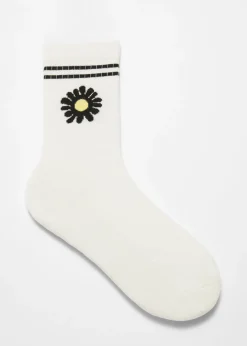 Cheap & Other Stories Intarsia Cotton-Blend Socks White