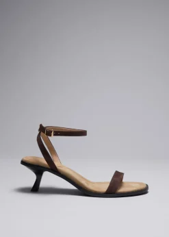 Best & Other Stories Kitten Heel Leather Sandals