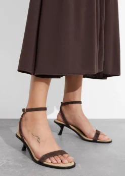 Best & Other Stories Kitten Heel Leather Sandals