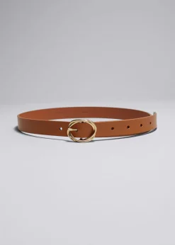Fashion & Other Stories Knot-Buckle Leather Belt