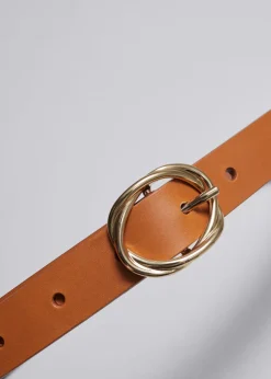 Fashion & Other Stories Knot-Buckle Leather Belt