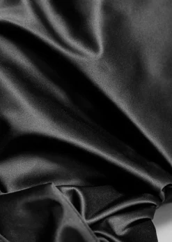 Hot & Other Stories Large Satin Shoulder Bag Black