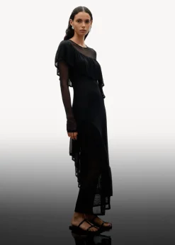 Clearance & Other Stories Layered Knit Midi Dress Black