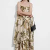 Shop & Other Stories Layered Strappy Midi Dress Floral Print