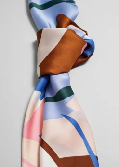 Flash Sale & Other Stories Leaf-Print Scarf Pink