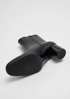 Store & Other Stories Leather Ankle Boots Black