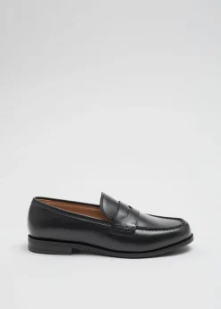 Store & Other Stories Leather Penny Loafers Black
