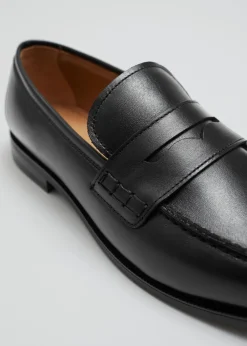 Store & Other Stories Leather Penny Loafers Black