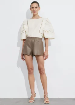 Cheap & Other Stories Leather Shorts Mole