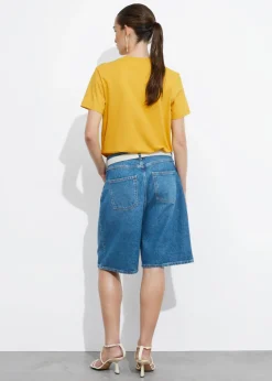 Discount & Other Stories Lemon Embroidery T-Shirt Yellow