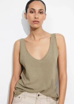 Best Sale & Other Stories Linen-Blend Tank Top Beige