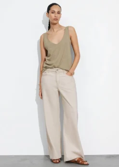 Best Sale & Other Stories Linen-Blend Tank Top Beige