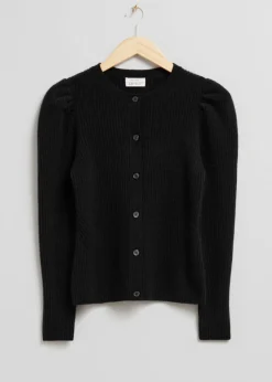 Online & Other Stories Merino Puff Sleeve Cardigan