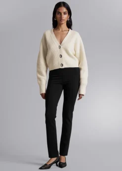 Hot & Other Stories Metal Button Knit Cardigan