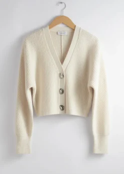 Hot & Other Stories Metal Button Knit Cardigan