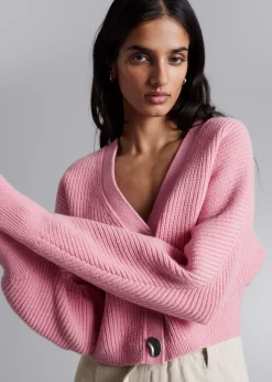 Hot & Other Stories Metal Button Knit Cardigan