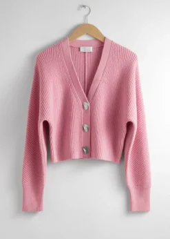 Hot & Other Stories Metal Button Knit Cardigan