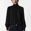 Cheap & Other Stories Mock Neck Blouse