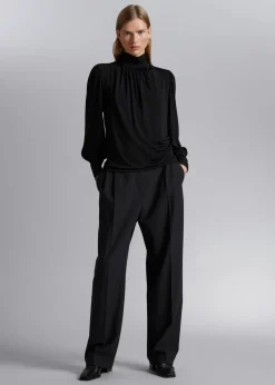 Cheap & Other Stories Mock Neck Blouse