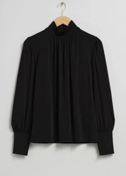 Cheap & Other Stories Mock Neck Blouse