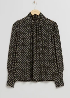 Cheap & Other Stories Mock Neck Blouse