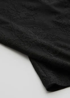 Store & Other Stories Mock Neck Jacquard Top