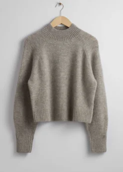 Best & Other Stories Mock Neck Wool Sweater