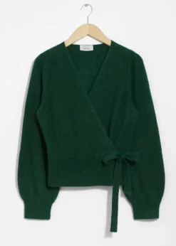 Store & Other Stories Mohair-Blend Knitted Wrap Cardigan