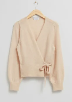 Store & Other Stories Mohair-Blend Knitted Wrap Cardigan