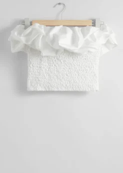 Hot & Other Stories Off-Shoulder Bubble Top